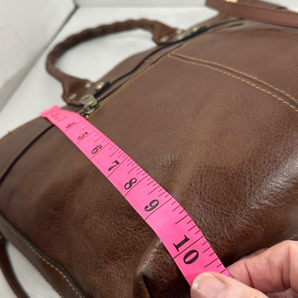Patricia Nash leather Tan and Brown Shoulder satchel, tote - Picture 11 of 12